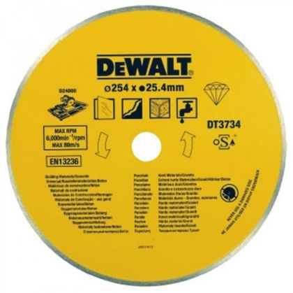 Диамантен диск за плочки DEWALT DT3734, ф250х25.4х8 мм