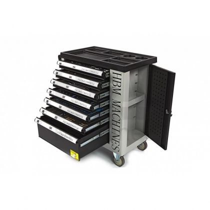 Мобилен шкаф за инструменти с 7 чекмеджета и инструменти HBM 6792, 245 бр, 890х460х970 мм