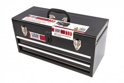 Метален куфар за инструменти с 2 чекмеджета HBM Profi Toolbox 9007, 515х225х270 мм