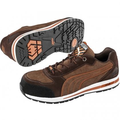 PUMA S1P SRC HRO BARANI LOW S1P Защитни работни обувки, кафяви с размери 39-47 (501200)-1