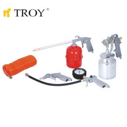 Комплект пневматични инструменти Troy, 5 части