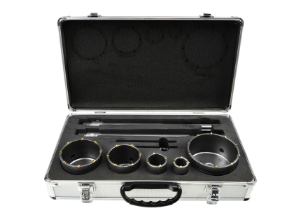 GEKO G40009 Комплект боркорони за бетон SDS-Plus SDS-Max ф30-100 мм 9 части-1
