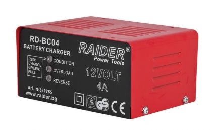 Зарядно за акумулатор Raider RD-BC04, 12V, 4A