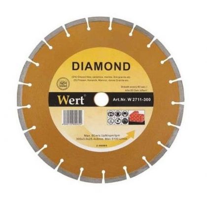 WERT Сегментиран диамантен диск за гранит и мрамор ф 230 мм (W 2711-230)-1