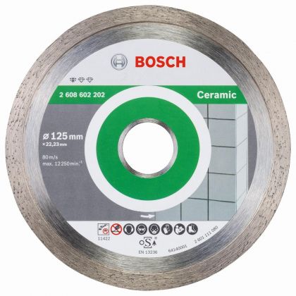 BOSCH Professional Диамантен диск за рязане на керамика 125x22.23x1.6x7 мм (2608602202)-2