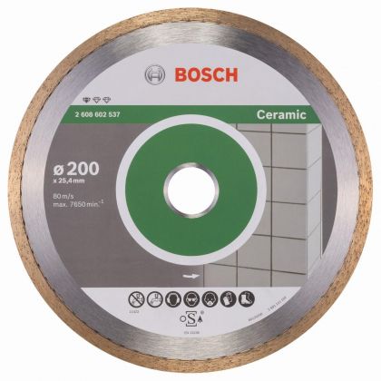 BOSCH Professional Диамантен диск за рязане на керамика 200x25.40x1.6x7 мм (2608602537)-2