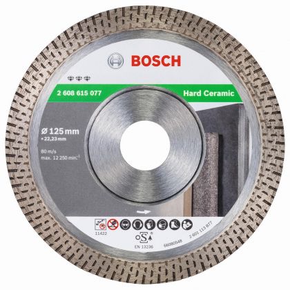 BOSCH Professional Диамантен диск за рязане на твърда керамика 125x22.23x1.4x10 мм (2608615077)-2