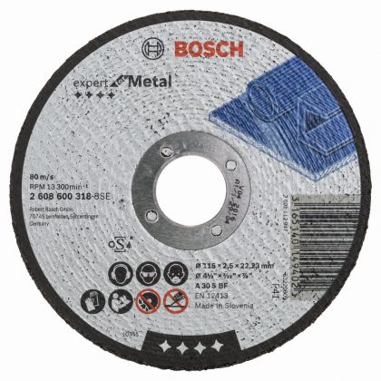 BOSCH Professional A 30 S BF Диск за рязане на метал 115 мм 2.5 мм (2608600318)-1