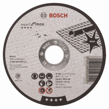BOSCH Professional AS 46 T INOX BF Диск за рязане за инокс 125 мм 2 мм (2608600094)-1