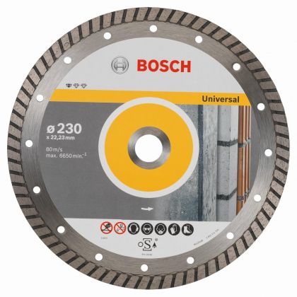 BOSCH Professional Turbo Диамантен диск за рязане 230x22.23x2.5x10 мм (2608602397)-1