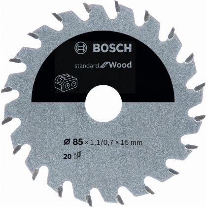 BOSCH Professional Циркулярен диск за дърво 85x1.1/0.7x15 мм 20 зъба (2608837666)-2