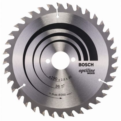 BOSCH Professional Optiline Циркулярен диск за дърво 190x30x2.6 мм 36 зъба (2608640616)-2