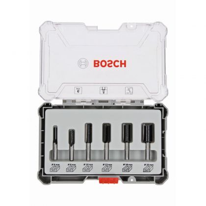 BOSCH Professional Комплект фрезери за оберфреза прави 6 части 8 мм опашка (2607017466)-2