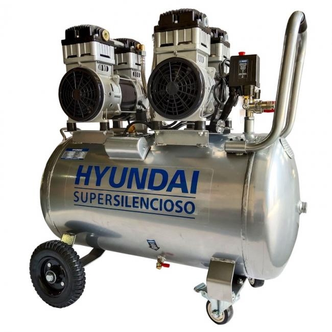 Компресор за въздух 100л безмаслен / обезшумен HYAC 100-3S HYUNDAI - от Etools.bg