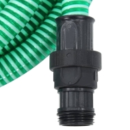 Смукателен маркуч с PVC конектори, 4 м, 22 мм, зелен