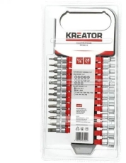 KREATOR KRT500115 Комплект тресчотка с накрайници 28 бр.