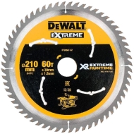 DEWALT EXTREME RUNTIME Циркулярен диск за рязане на дърво фино напречно и надлъжно с HM пластини ф210 мм 30 мм 1.8 мм 60 z