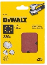 DEWALT DT3017-QZ Шкурка за виброшлайф правоъгълна с 8 отвора 140x115 мм P220