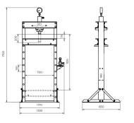 HOLZMANN WP50ECO Хидравлично-пневматична преса 50 т (9120058379147)