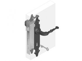 Дръжка за врата AMIG 101G70, 280х45мм, черно мат