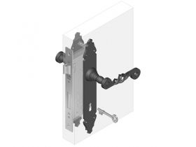 Дръжка за врата AMIG 102G68, 280х45мм, черно мат