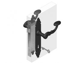 Дръжка за врата AMIG 350G90, 280х45мм, черно мат