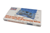 HBM Комплект метчици и плашки UNC / UNF M3X0.5-M12X1.75 60 броя (H130062)