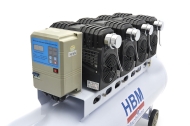 HBM Професионален монофазен безмаслен компресор модел 2 3000 W 400 л/мин 8 бара 200 л (10867)