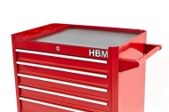 HBM Количка за инструменти с 7 чекмеджета червена (8996)