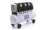 HBM Model 2 Професионален монофазен безмаслен компресор 3000 W 320 л/мин 8 бара 120 л (H130412)