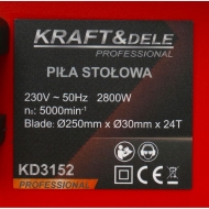 KRAFT&DELE KD3152 Настолен циркуляр със стойка 2800 W 250 мм