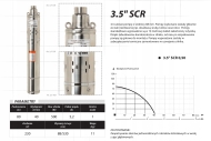 IBO 3.5" SCR 1.8-50-0.5 Монофазна потопяема винтова помпа за вода 550 W 88 мм 80 м 40 л/мин