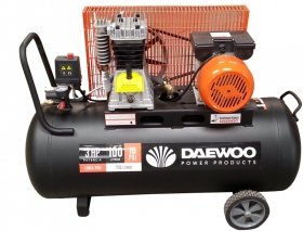 Бутален ремъчен компресор DAEWOO DAC 100C, 3к.с, 2200W, 100л, 8бара