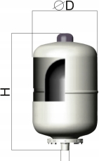 IBO ITALY CWU Разширителен съд за гореща вода 36 л 10 бара 3/4" 100 (130)°C