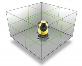 Линеен лазерен нивелир NIVEL SYSTEM CL8G, зелен, 3 лазерни вертикални равнини 360°, точност до 1мм/10м, 20м (до 60м със сензор)