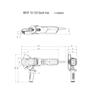 Електрически ъглошлайф Metabo WEVF 10-125 Quick Inox, 1000 W, ф 125 мм (613080000)