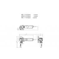 Електрически ъглошлайф Metabo WEVA 15-125 Quick, 1550 W, ф 125 мм (600496000)
