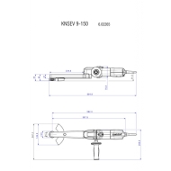Електрически удължен ъглошайф Metabo KNSE 9-150 Set, 950 W, ф 150 мм (602265500)