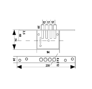 Малка касова брава с 5 ключа MMS (29685)