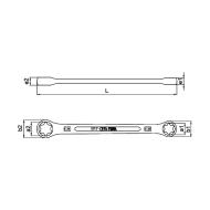 Ключ e-torx Ceta-Form, е20хе24 мм (28654)