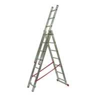 Алуминиева трираменна стълба Valvnos Alpos 44-07, 3x7 стъпала, 3.3 м, 150 кг (39425)