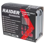 Комплект боркорони Raider Diamond Dry, M14, ф8-68 мм, 7 бр. (157851)