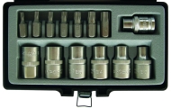 Комплект вложки и накрайници Force, 1/2" (JN62685)