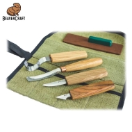 Комплект ножове за изработка на лъжици в брезентов калъф BeaverCraft S49