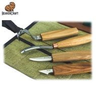 Комплект ножове за изработка на лъжици в брезентов калъф BeaverCraft S49