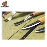 Комплект ножове за изработка на лъжици в брезентов калъф BeaverCraft S43