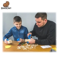 Комплект мече - пълен комплект за начинаещи със заготовки, нож BeaverCraft DIY05