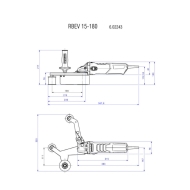 Електрически шлайф за тръби Metabo RBE 15-180 Set, 1550 W, до ф 180 мм (602243500)