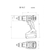 Акумулаторна ударна бормашина Metabo SB 18 LT, 18 V, 4 Ah (602103500)