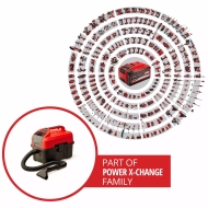 Акумулаторна прахосмукачка за сухо и мокро почистване Einhell TE-VC 18/10 Li - Solo Power X-Change, 18 V, 10 л (2347160)